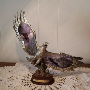 Bradford Exchange "Gliding Glory" from On Eagle's Wings Collection Eagle Statue